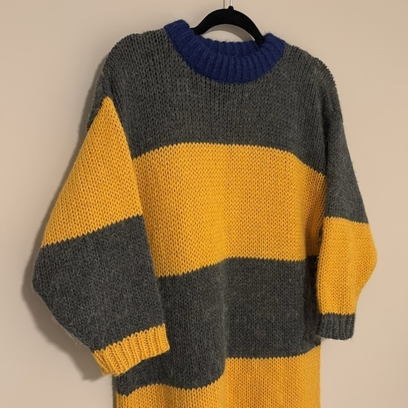 Vintage 80s 90s Susann D striped long sweater size medium - Picture 3 of 5